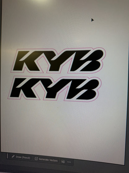 KYB fork decals