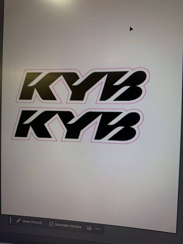 KYB fork decals
