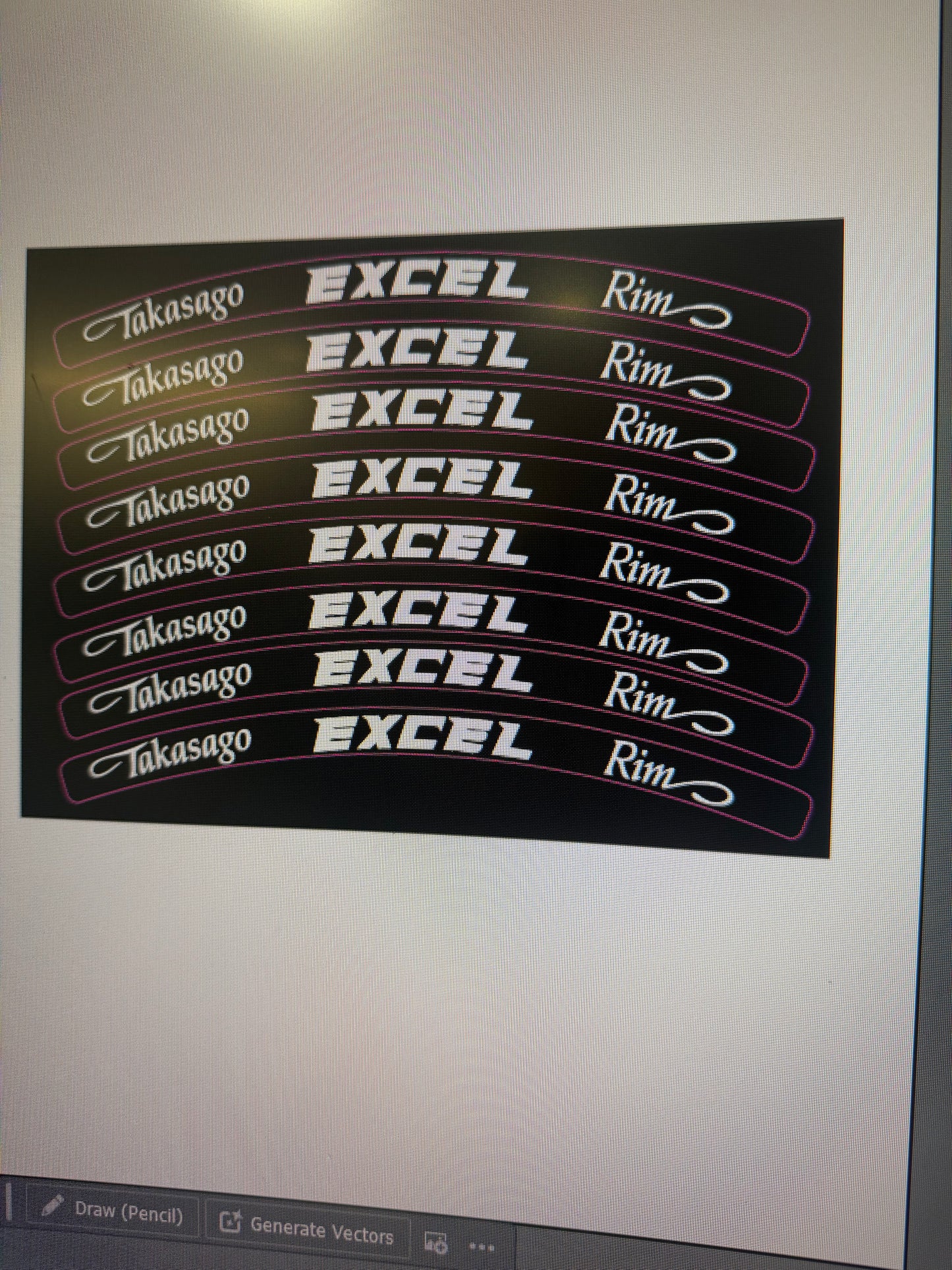 Excel rim stickers