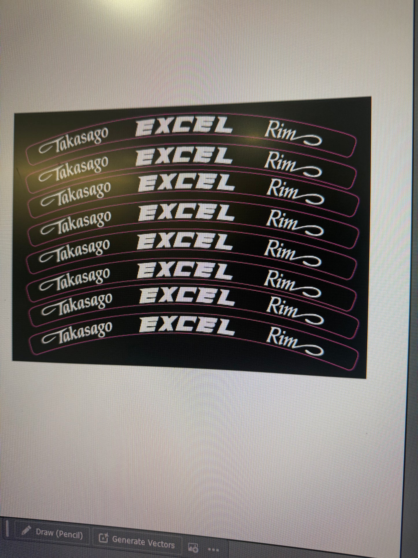 Excel rim stickers