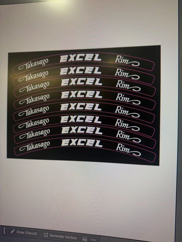 Excel rim stickers