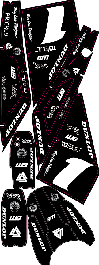 Heybike Villain Decal Kit With Fork Guard Decals And Rear Fender